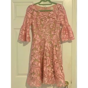 Marchesa Notte pink sparkly dress